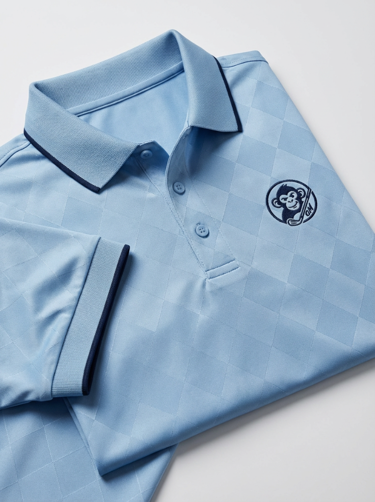 Light Blue Argyle Polo