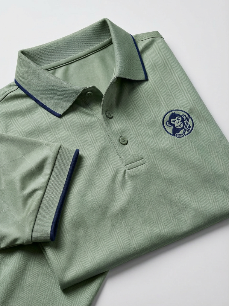 Sage Herringbone Polo